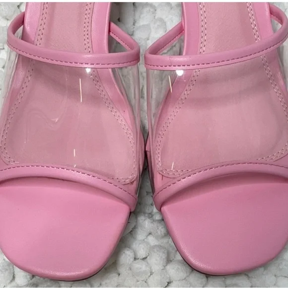 EUC, TopShop Pink & Clear Sandals, Size 38 - Picture 14 of 15